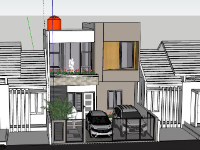 Nhà phố 2 tầng,model su nhà phố 2 tầng,file su nhà phố 2 tầng,file sketchup nhà phố 2 tầng,sketchup nhà phố 2 tầng