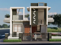 Thiết kế Nhà phố 2 tầng 8x13m sketchup
