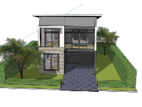 nhà phố 2 tầng,sketchup nhà phố 2 tầng,model sketchup nhà phố 2 tầng