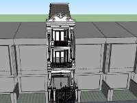 Thiết kế Nhà phố 3 tầng 5x21.5m model sketchup