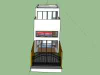 Thiết kế Nhà phố 3 tầng 5x39m file sketchup