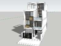 nhà phố 3 tầng,nhà 3 tầng,model su nhà phố 3 tầng