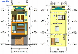 Thiết kế nhà phố,nhà phố 3 tầng,Kiến trúc nhà phố,kết cấu nhà phố,nhà phố đẹp