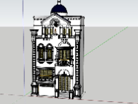 Nhà phố 3 tầng,file su nhà phố 3 tầng,sketchup nhà phố 3 tầng