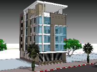 su nhà phố 6 tầng,file sketchup nhà phố,model su nhà phố