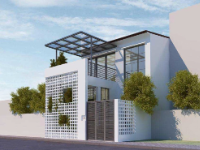 Thiết kế nhà phố lắp ghép sử dụng bê tông nhẹ hiện đại 5x10m