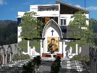 Thiết kế nhà thờ đức mẹ file sketchup