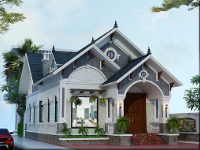 Thiết kế nhà vườn mái thái 8x15.2m