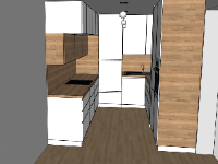 Thiết kế nội thất phòng bếp model su