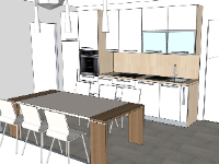 Thiết kế nội thất phòng bếp model su 2020