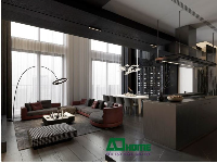 Thiết kế nội thất phòng khách căn hộ chung cư cao cấp model su