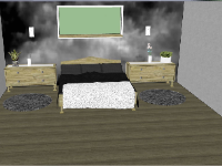 Thiết kế nội thất phòng ngủ đơn giản 3d