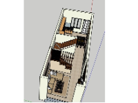 Thiết kế nội thất tầng 1 nhà phố model su