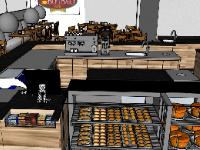 file su quán bánh,file su quán cafe,sketchup quán bánh cafe