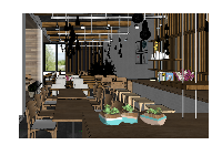 nội thất quán cafe,dựng model su quán coffee,file sketchup quán cà phê đẹp,coffee garden dựng model su