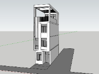 Thiết kế su nhà phố 3 tầng 1 tum 4x13.8m