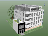 Thiết kế tòa nhà văn phòng file sketchup