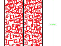 Thiết kế vách ngăn cnc họa tiết hình vuông