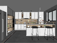 Thư viện 20 model sketchup nội thất nhà bếp