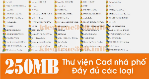 Thư viện 250MB file autocad tổng hợp Nhà phố đẹp