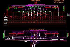 Thư viện Autocad Bản vẽ nút giao thông ngã tư vọng