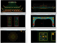 Thư viện autocad chi tiết hoa văn truyền thống cổ Đền Chùa