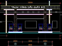 Thư viện cad 10 mẫu trạm xăng dầu - cây xăng hữu ích