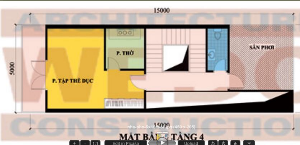 Thư viện cad Mẫu bản vẽ nhà 5x15 m