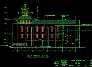 Thư viện cad_Bản vẽ nhà thờ giáo xứ bến cát