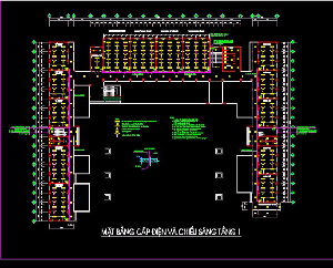 Thư viện cad_bản vẽ sơ đồ điện các tòa nhà