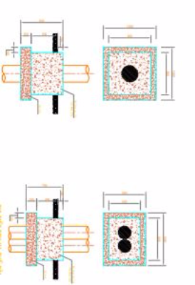 thư viện cad,hố nối cáp lắp tủ,nối cáp lắp tủ phân phối,chi tiết tủ điện