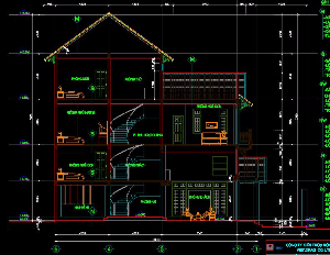 Thư viện cad_Mẫu bản vẽ Biệt thự 3 tầng 10x15m