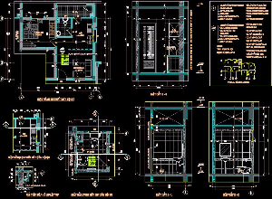 Thư viện cad_Mẫu bản vẽ kiến trúc chung cư 5 tầng