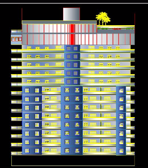 Thư viện cad_Mẫu bản vẽ kiến trúc nhà cao tầng