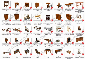Thư viện Sketchup_ Bàn ghế, tủ, …đồ nội thất cổ