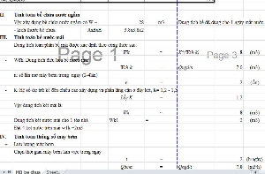 dự toán,bể nước,Bảng tính chứa nước,bảng thuyết minh dự toán