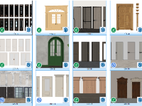 Thư viện tổng hợp 200 Model sketchup cửa đi