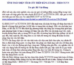 diện tích cốt thép bằng etabs,Tính toán diện tích cốt thép,dự toán,Đồ án,ép cọc bê tông cốt thép