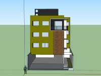 Tòa nhà làm việc 4 tầng,File su tòa nhà làm việc,tòa nhà làm việc file su,sketchup tòa nhà làm việc