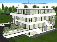 Tòa nhà văn phòng file sketchup