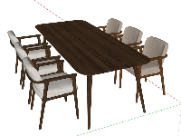 Tổng hợp 15 Set File Sketchup bàn ăn hiện đại