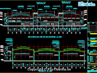 Bản vẽ nhà kho khu CN,Bản vẽ nhà xưởng 30x168m,File cad Nhà xưởng,Filethieteke nhà xưởng