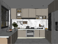 Phòng bếp file sketchup,phòng bếp model sketchup,mode 3d bếp,model sketchup nhà bếp