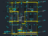 Trọn bộ bản vẽ thiết kế nhà phố 3 tầng kích thước 7x9.5m gồm KT+KC