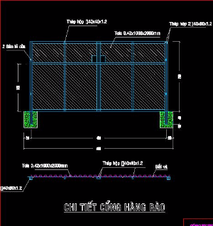 Trọn bộ Thiết kế & dự toán hàng rào, nhà chỉ huy công trường