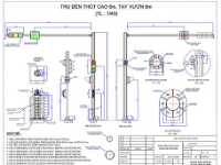 File cad trụ THGT,Trụ đèn THGT cần vươn,Bản vẽ THGT