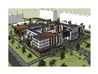 Trường học 4 tầng dựng trên file sketchup 2020