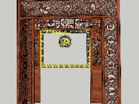 Vách thờ 3 mặt, câu đối hiện đại nhất, đươc tìm kiếm nhiều nhất, xuất bằng abf trên sketchup