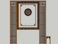 Vách thờ hiện đại, file sketchup chuẩn sản xuất abf
