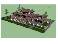 thiết kế model su nhà văn phòng,3d su dựng nhà văn phòng 3 tầng,văn phòng làm việc file sketchup